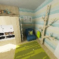 Ukázka prací z Modrozelený pokojík pro chlapce